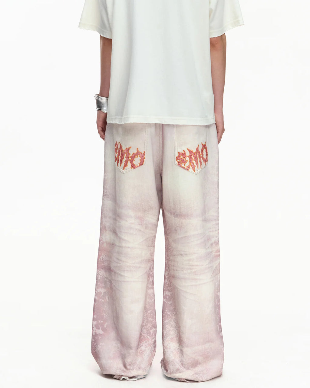 EMO Trompe-L'œil Print Sweatpants Pink
