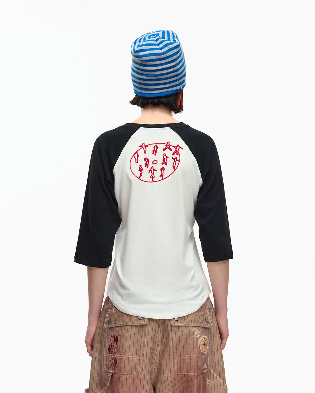 EMO 3/4 Sleeve Raglan Graphic Tee black