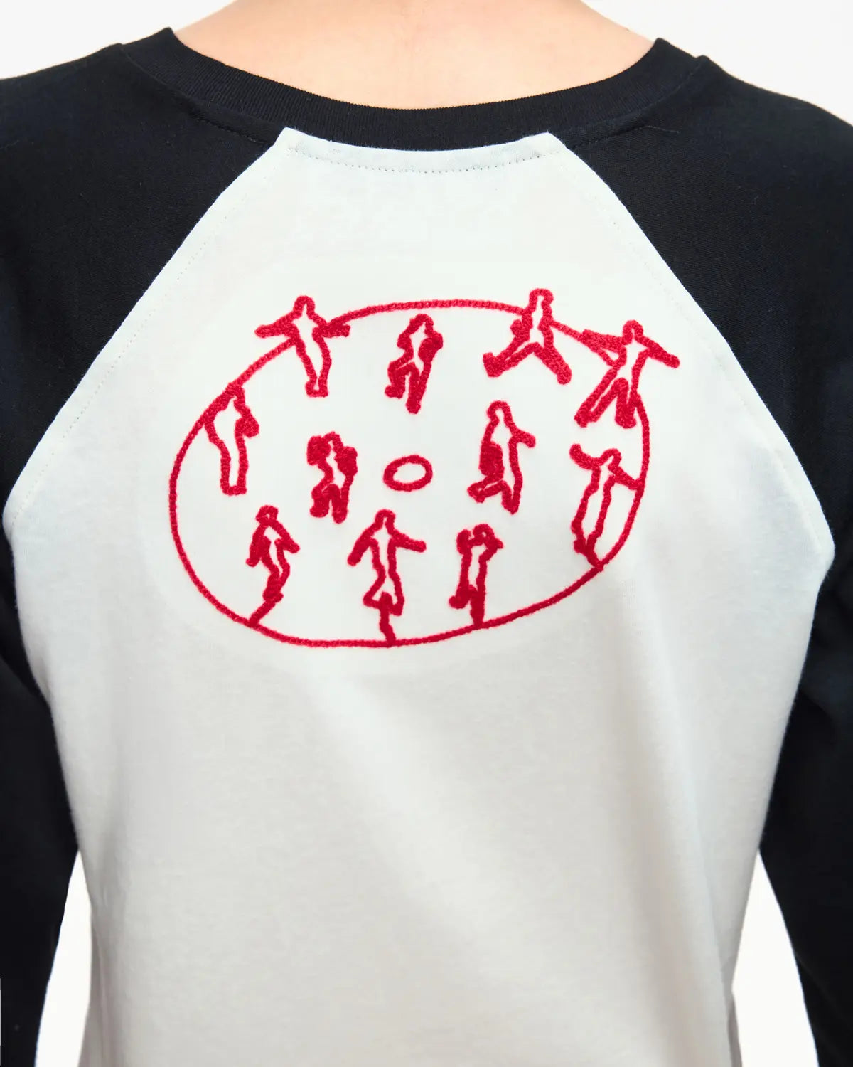 EMO 3/4 Sleeve Raglan Graphic Tee black