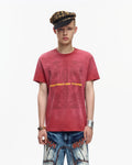 EMO 265g Faded Tiger Mirror Slim Tee（Red）