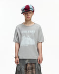 EMO Washed Waffle Boxy Tee