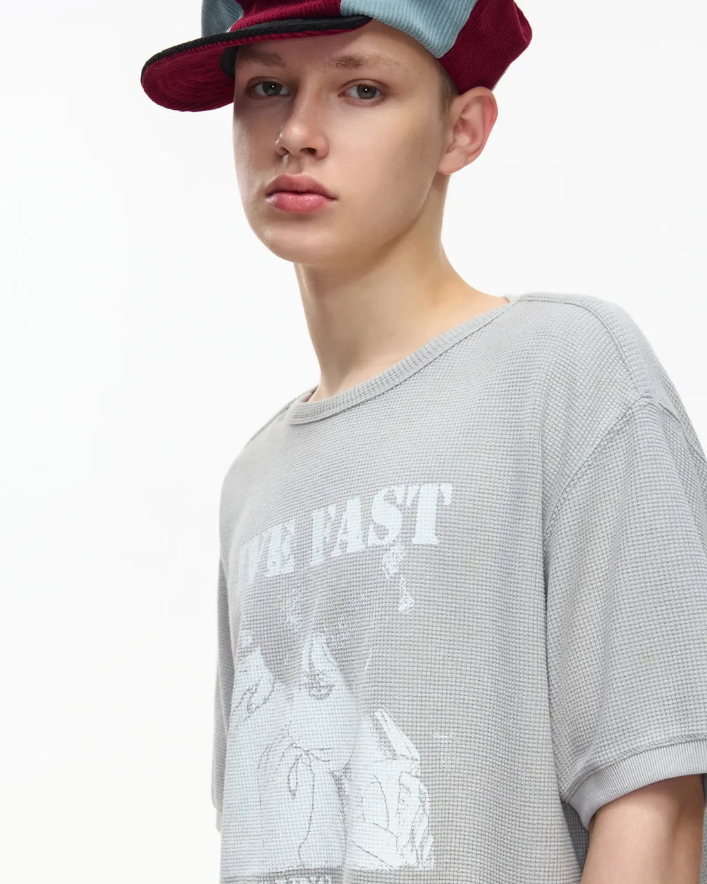 EMO Washed Waffle Boxy Tee