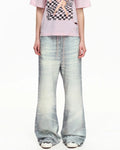 EMO Trompe-L'œil Print Sweatpants Blue