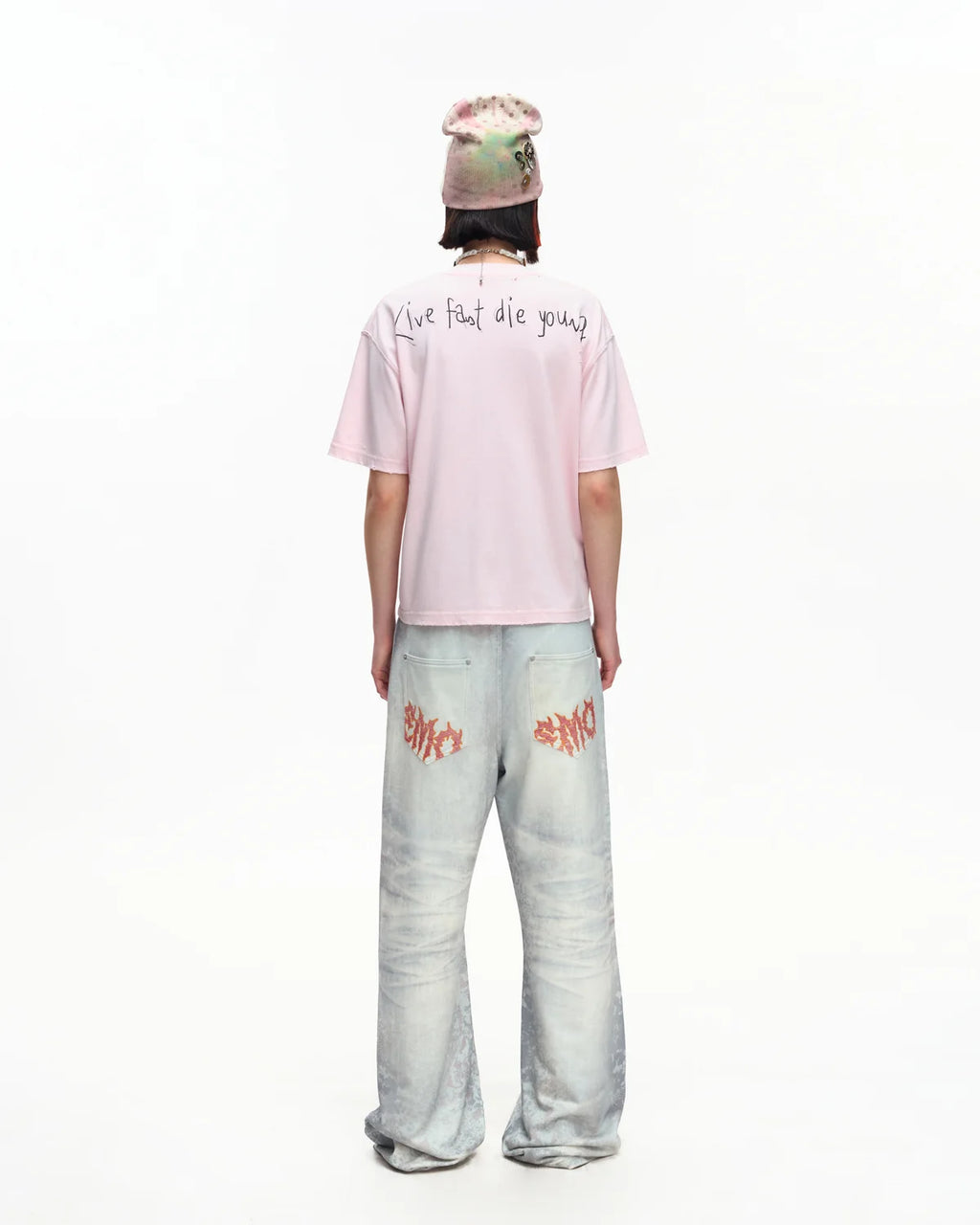 EMO Trompe-L'œil Print Sweatpants Blue