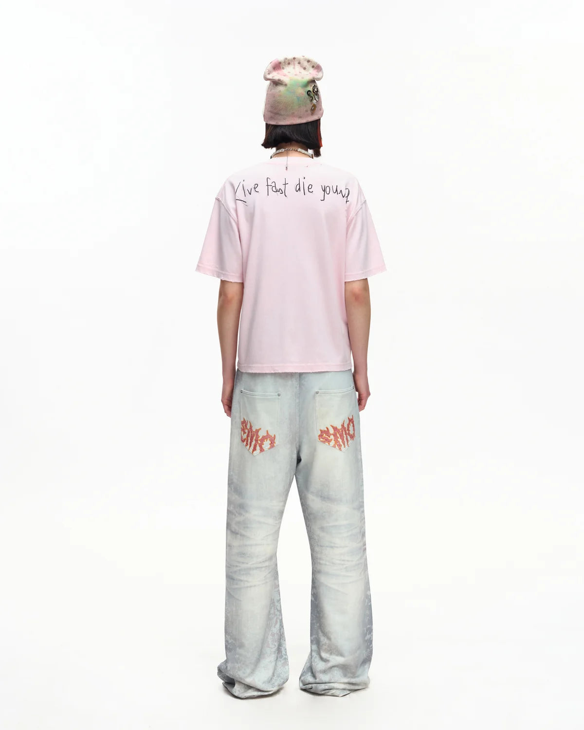 EMO Trompe-L'œil Print Sweatpants Blue