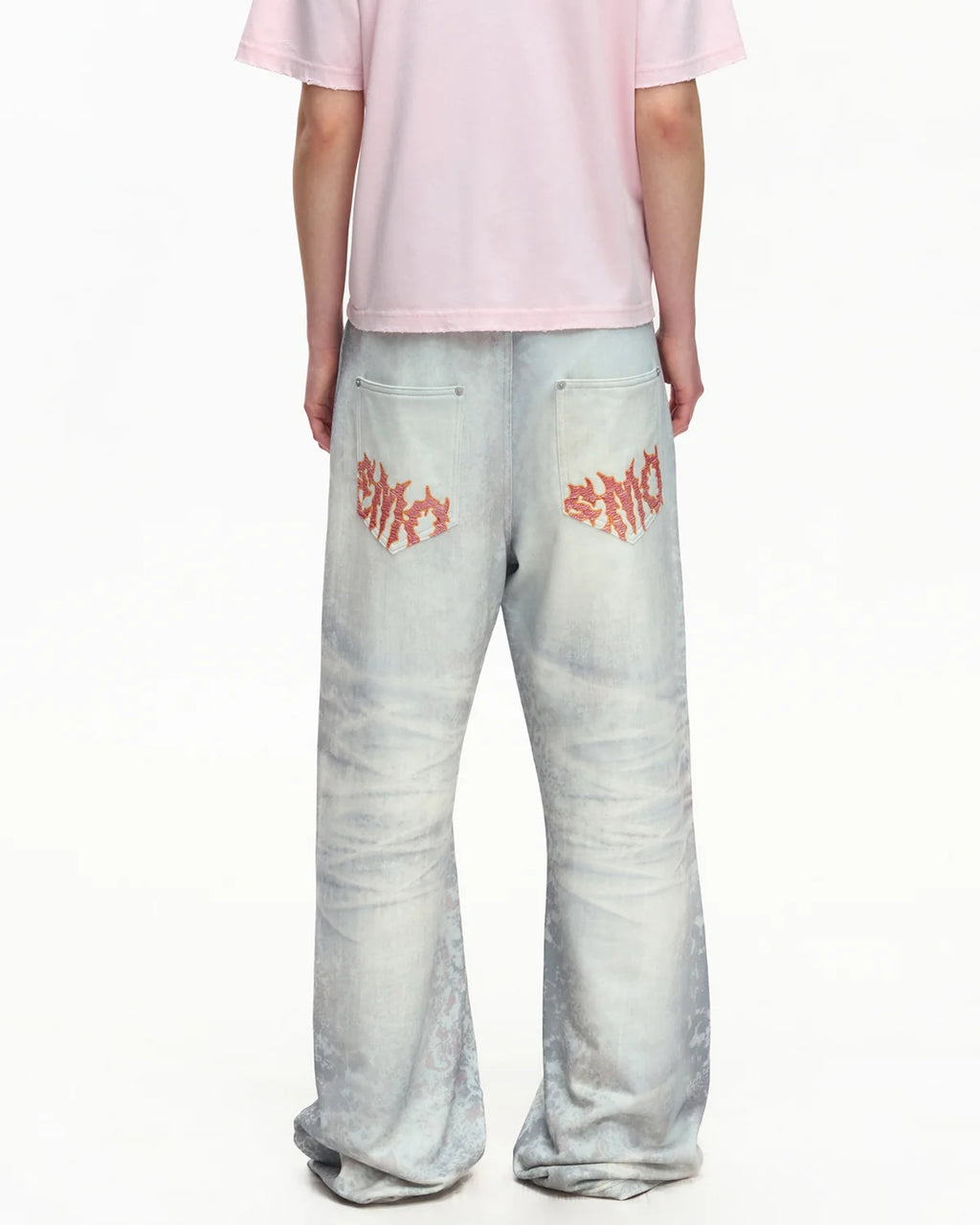 EMO Trompe-L'œil Print Sweatpants Blue