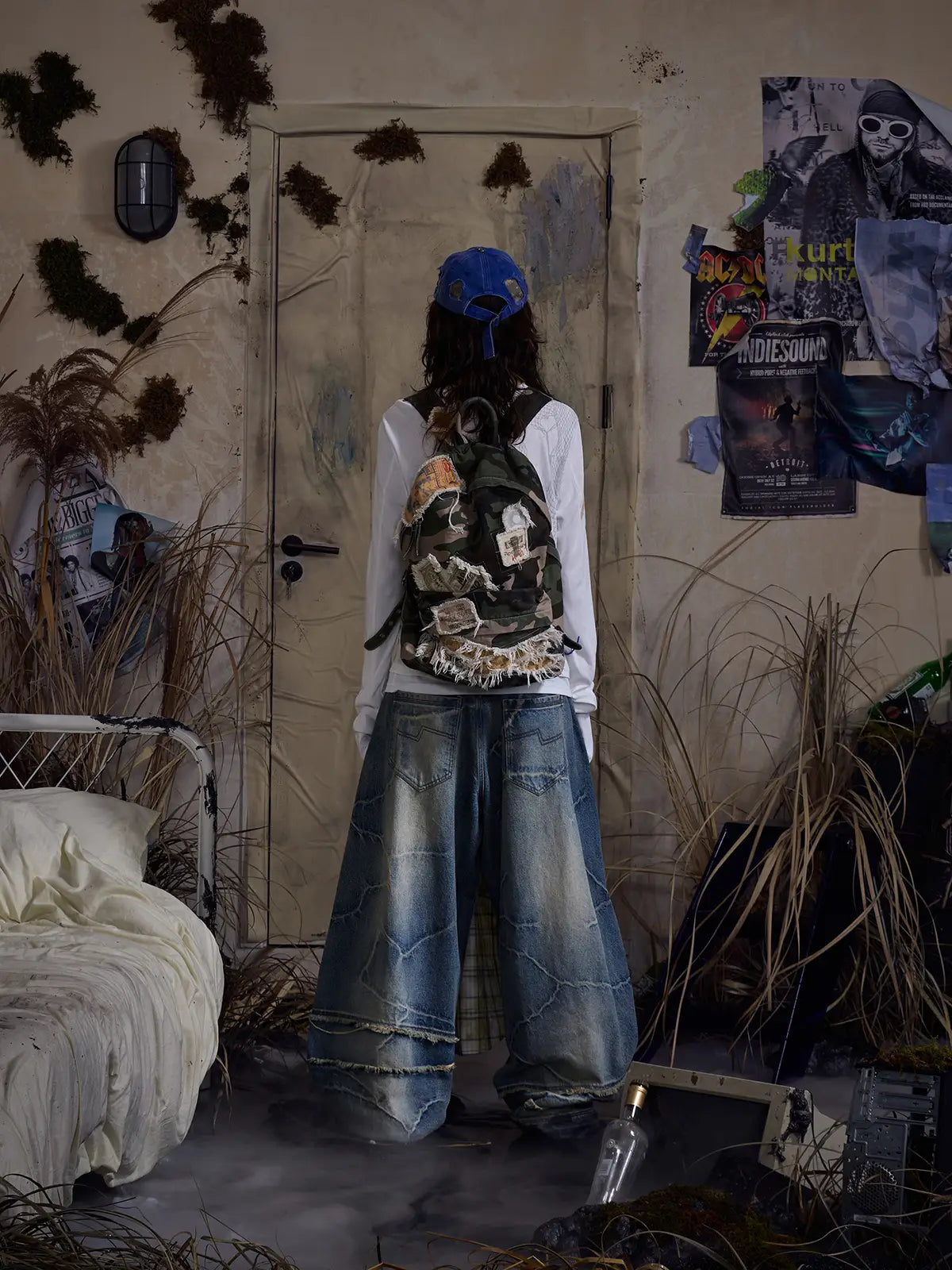 EMO "Circuit Burn" Curved Jeans