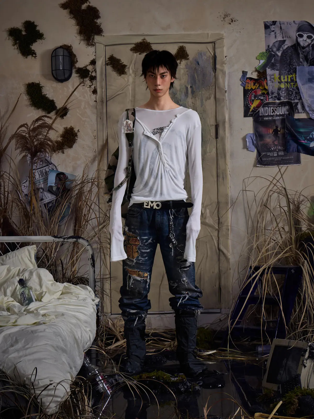 EMO "Digital Stigma" Layered Tencel Tee