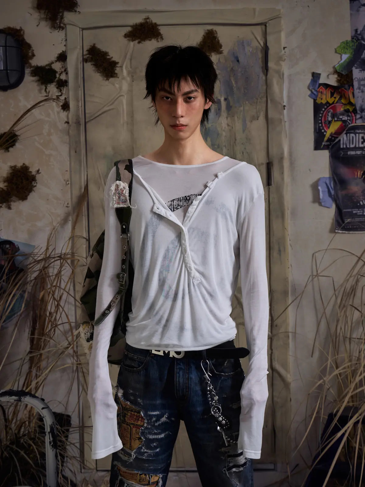 EMO "Digital Stigma" Layered Tencel Tee
