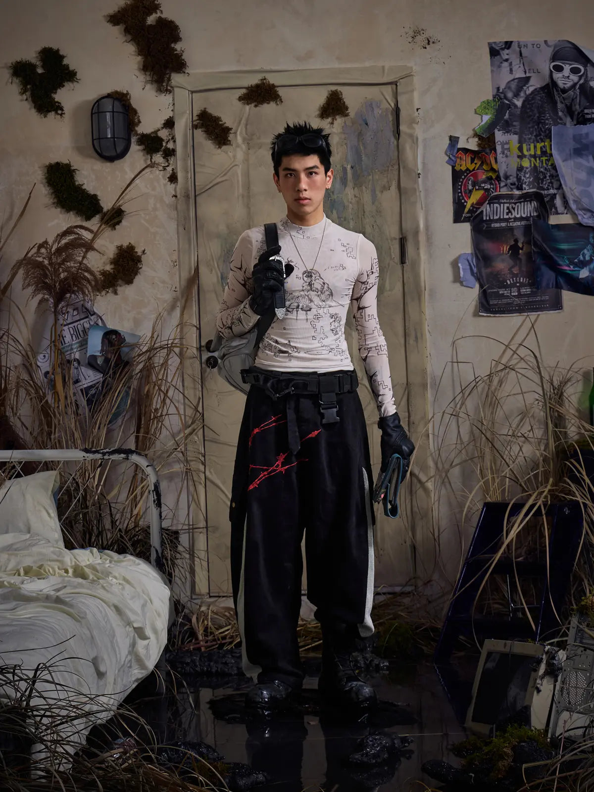 EMO "Digital Fracture" Graphic Sweatshirt