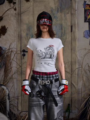 EMO "Resilient Spirit" Ribbed Cropped Tee