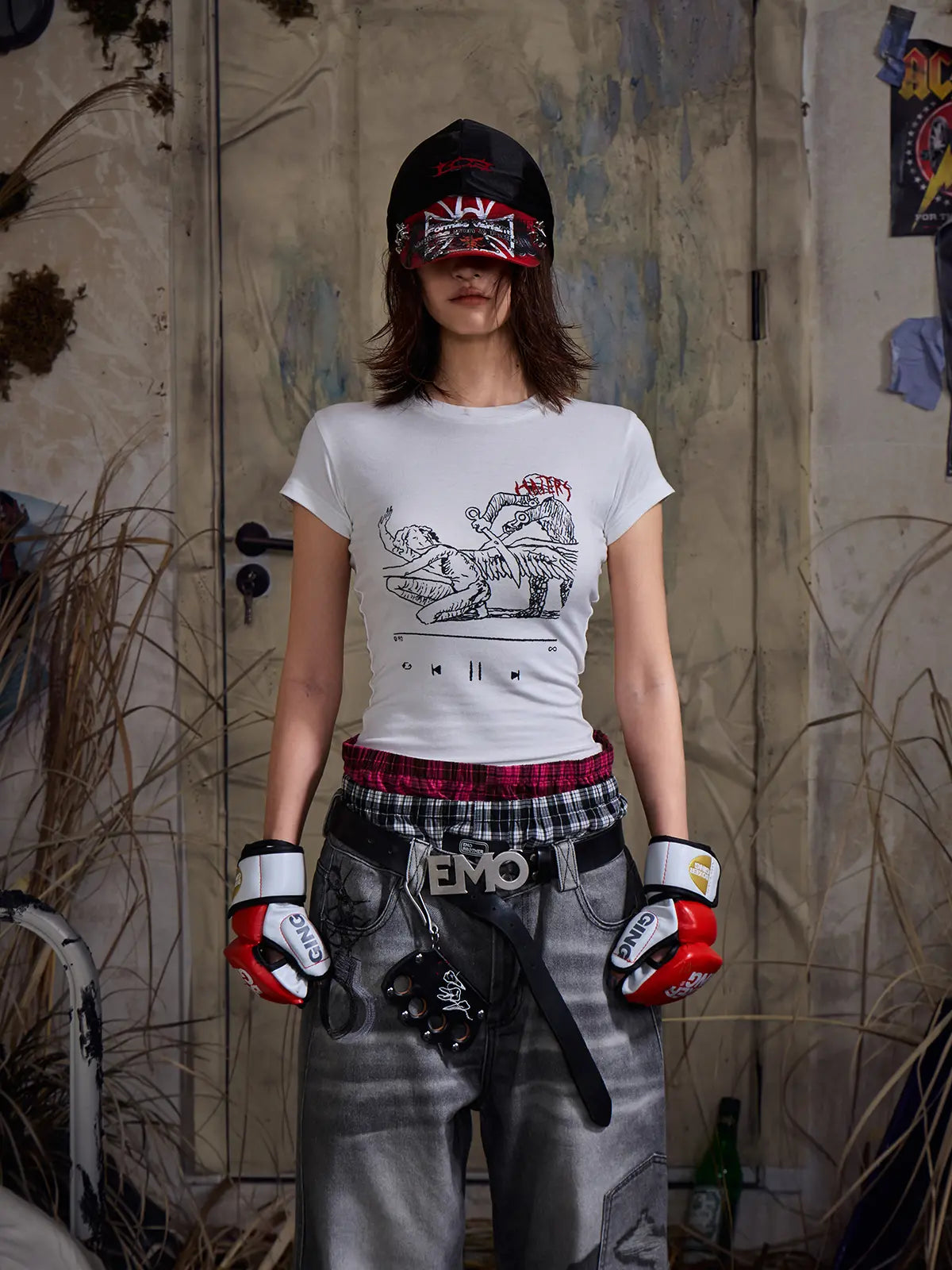EMO "Resilient Spirit" Ribbed Cropped Tee