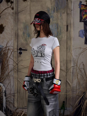 EMO "Resilient Spirit" Ribbed Cropped Tee