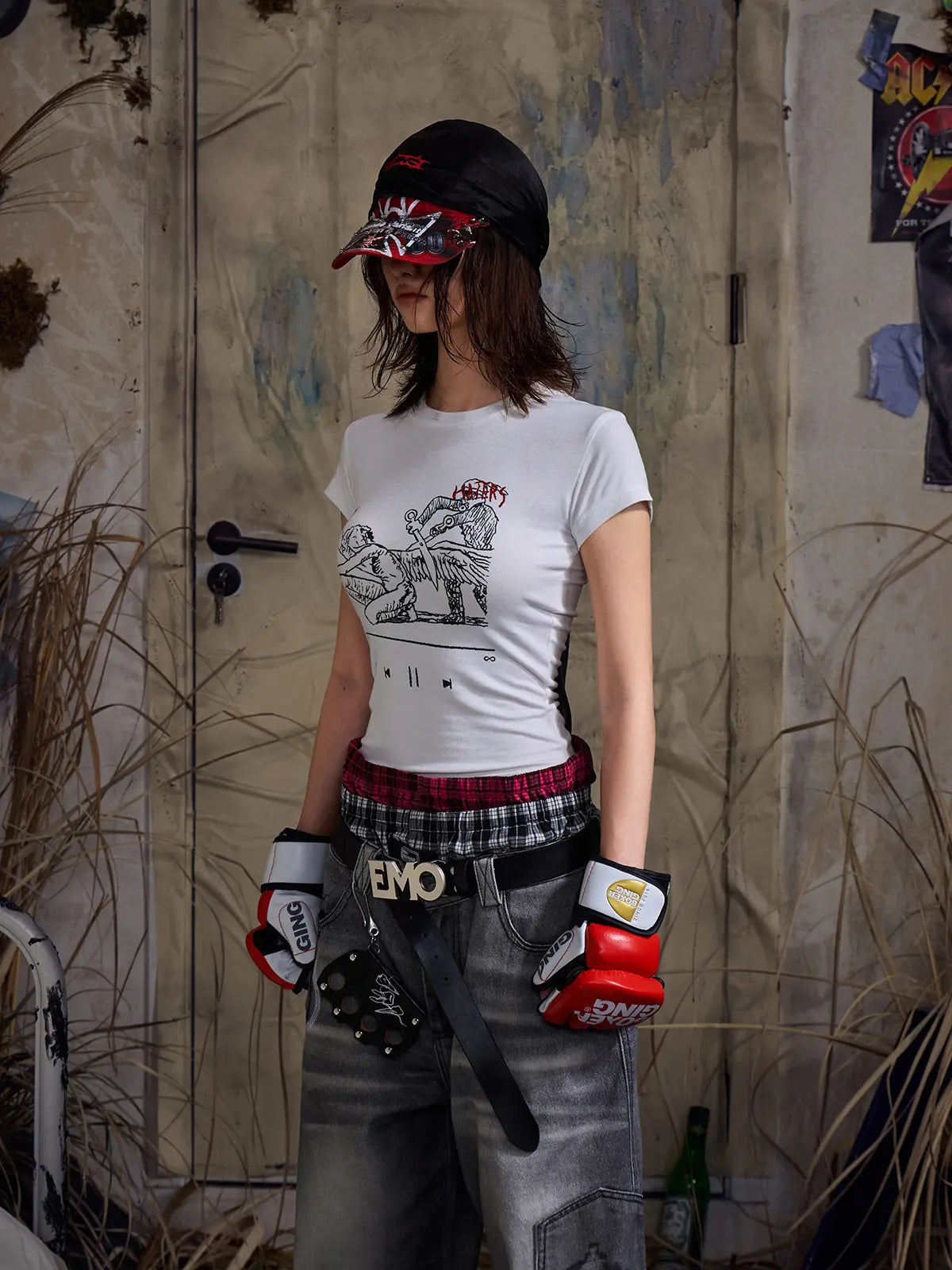 EMO "Resilient Spirit" Ribbed Cropped Tee