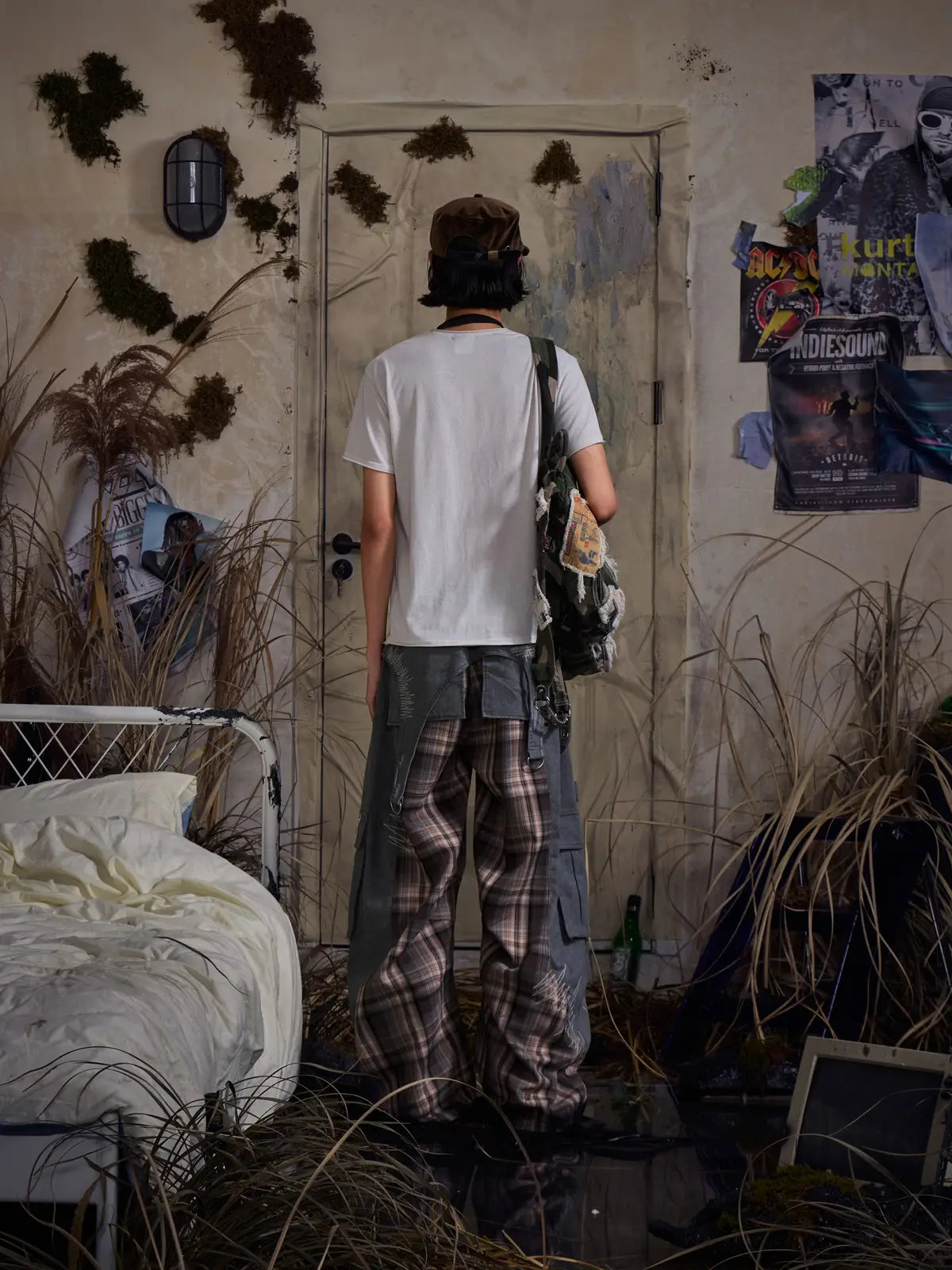EMO"Digital Scar" Patchwork Trousers