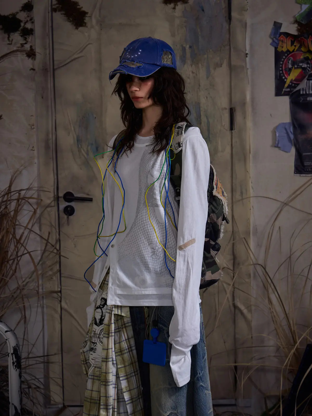 EMO  "Digital Veils" Layered Tee