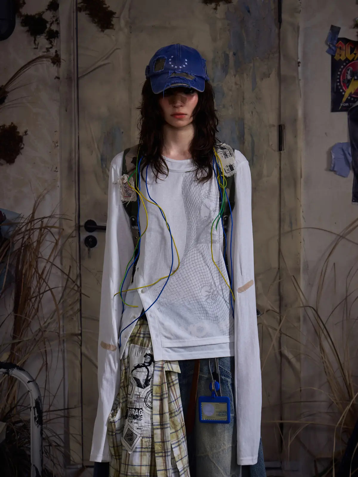 EMO  "Digital Veils" Layered Tee