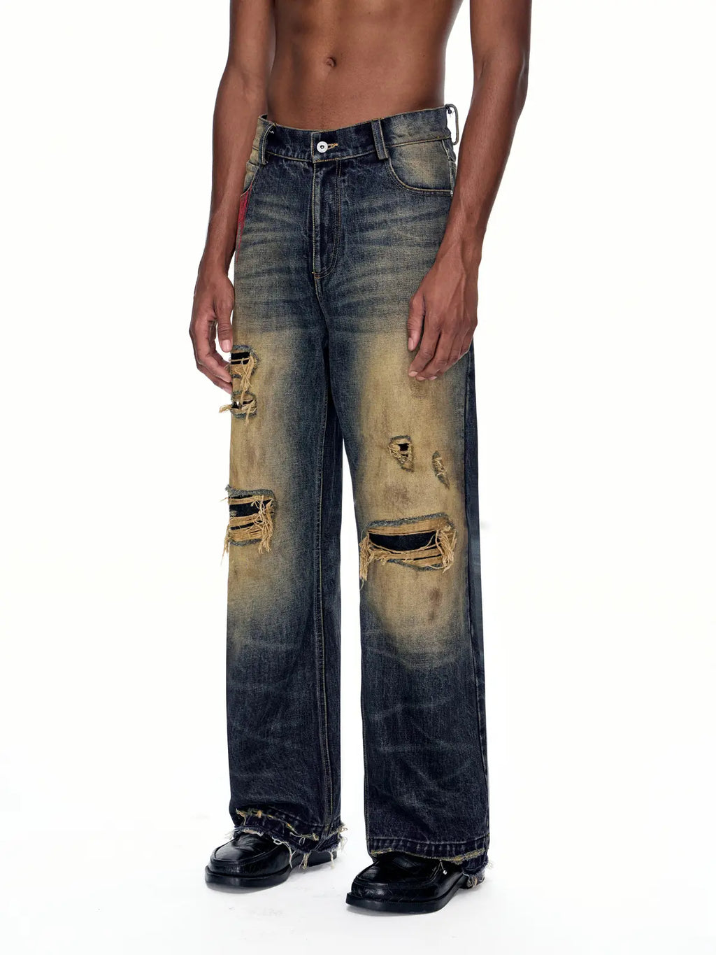 EMO "Keyboard Warrior" Distressed Straight Jeans