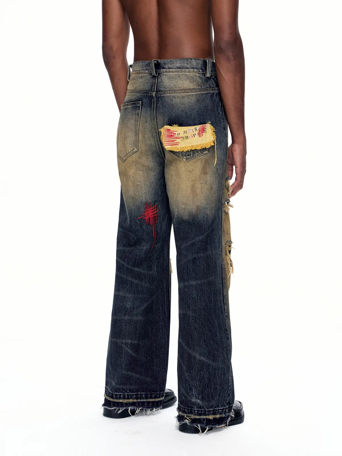 EMO "Keyboard Warrior" Distressed Straight Jeans
