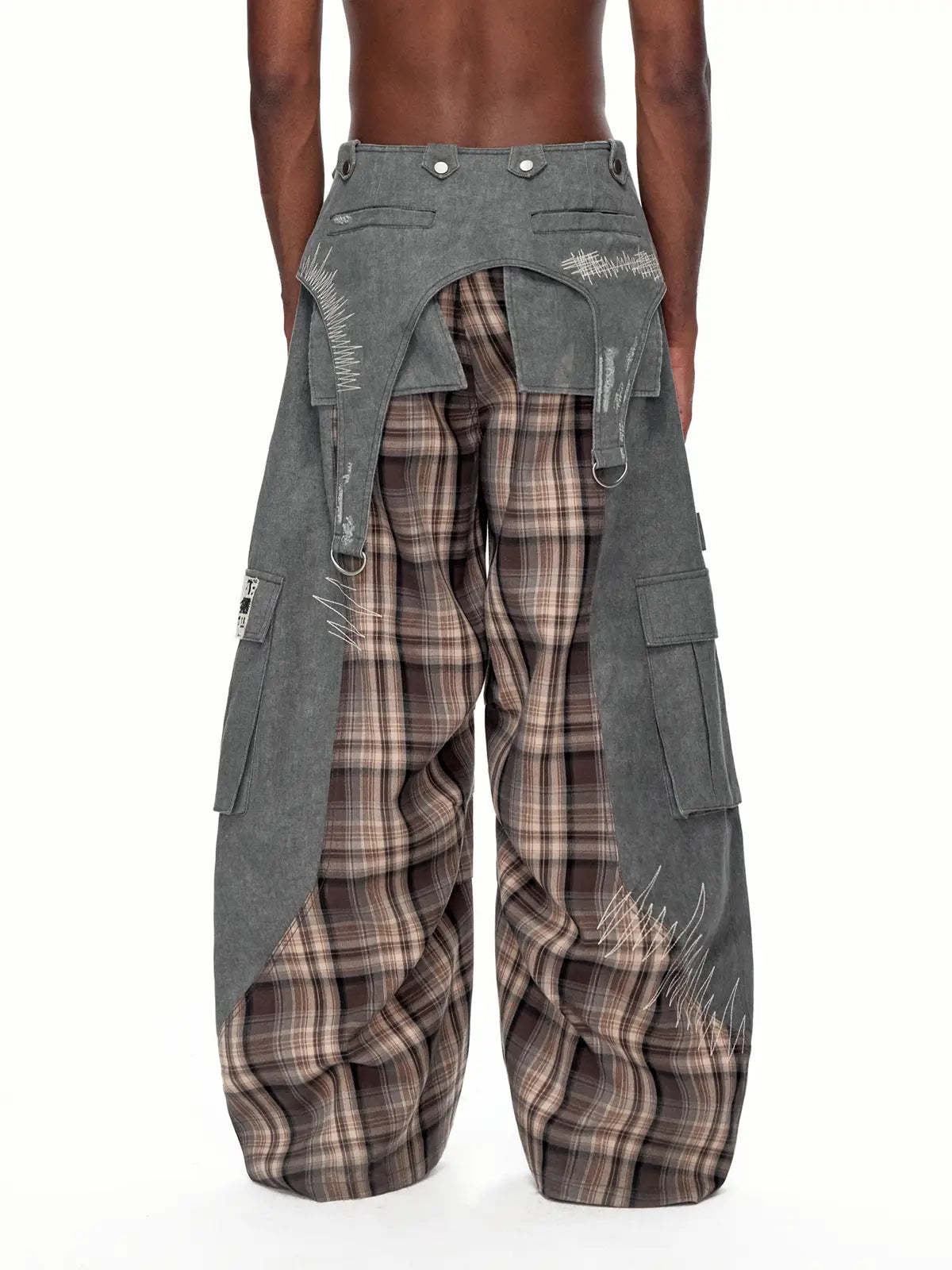 EMO"Digital Scar" Patchwork Trousers