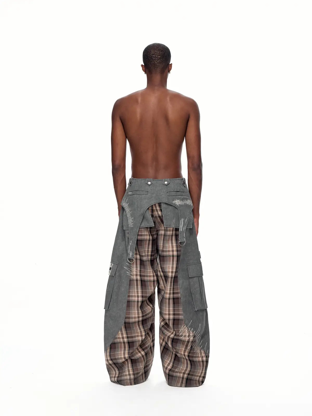 EMO"Digital Scar" Patchwork Trousers