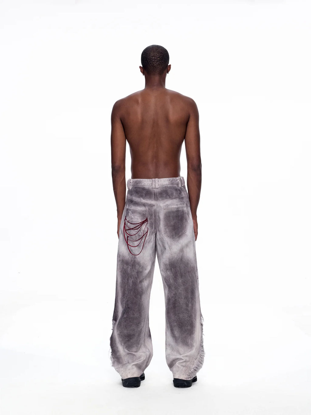 EMO "Cyber Bruise" Distressed A-Line Jeans