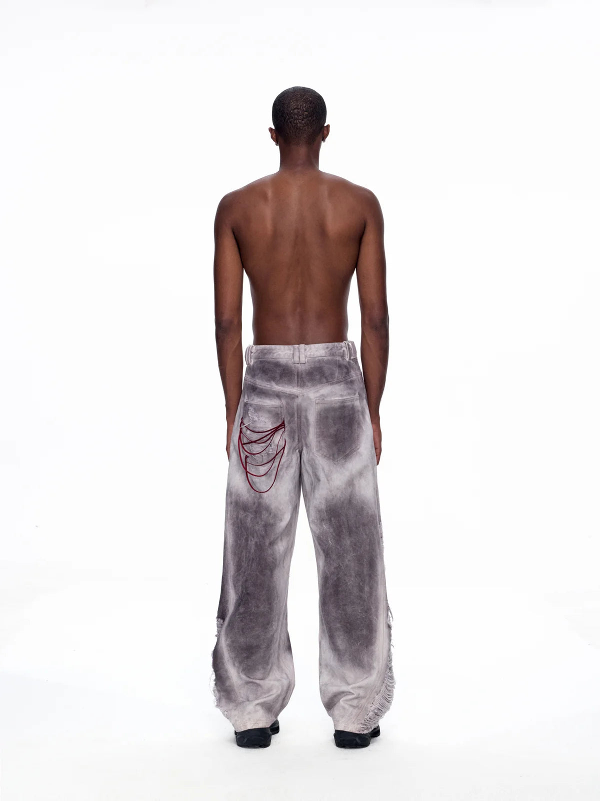 EMO "Cyber Bruise" Distressed A-Line Jeans