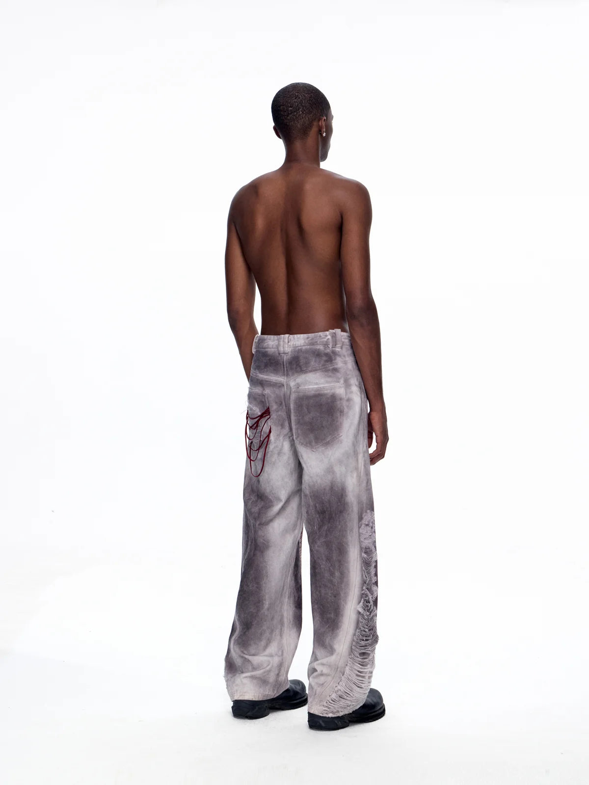 EMO "Cyber Bruise" Distressed A-Line Jeans