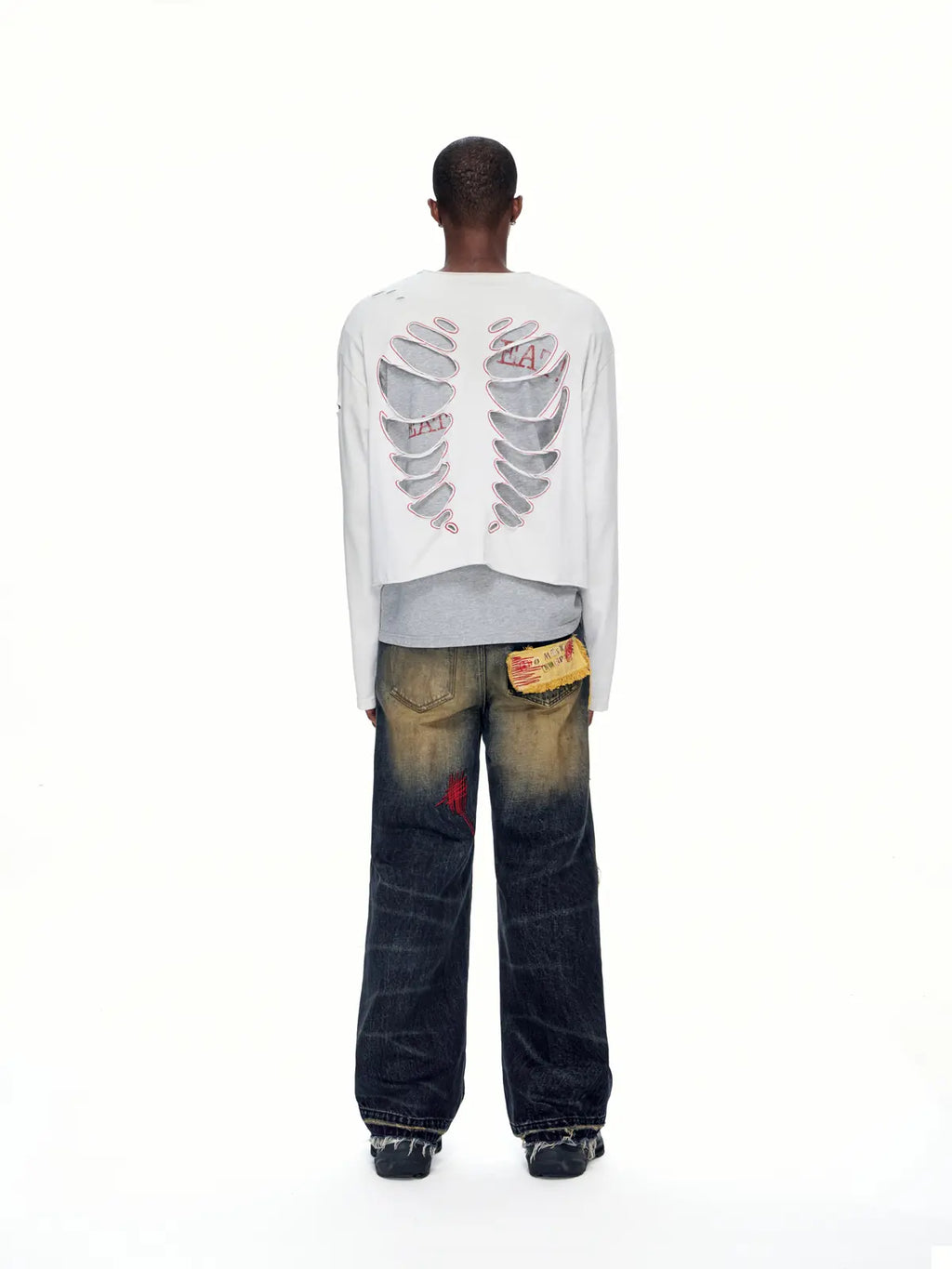 EMO "Keyboard Warrior" Distressed Straight Jeans