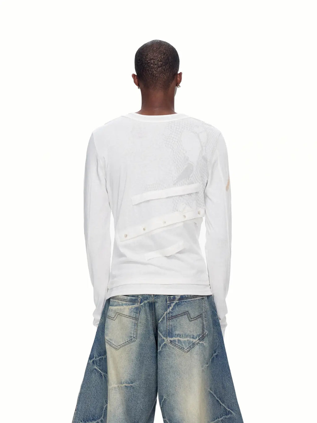 EMO  "Digital Veils" Layered Tee
