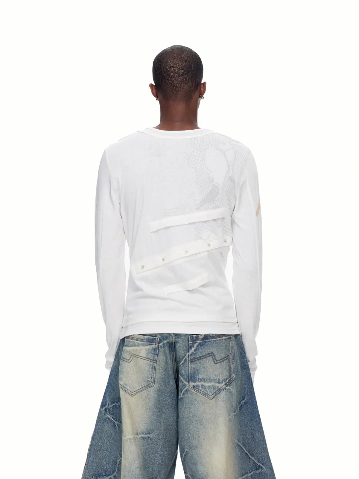 EMO  "Digital Veils" Layered Tee
