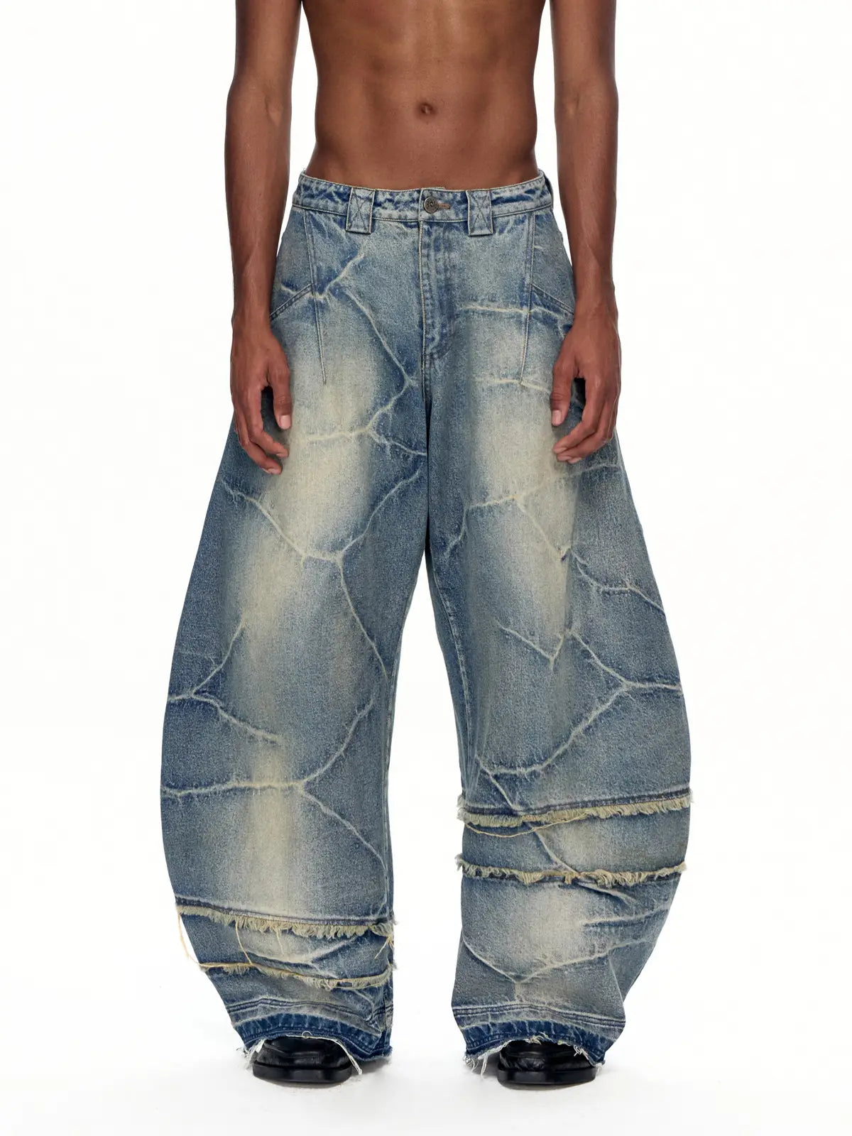 EMO "Circuit Burn" Curved Jeans