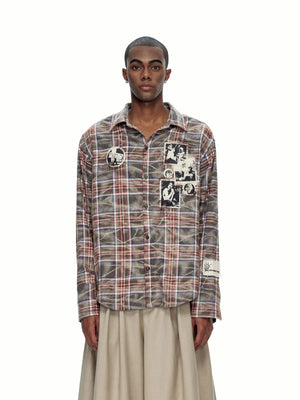 EMO"Distortion Plaid" Oversized Shirt