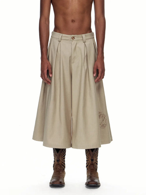 EMO "Filtered Words" Wide Leg Trousers