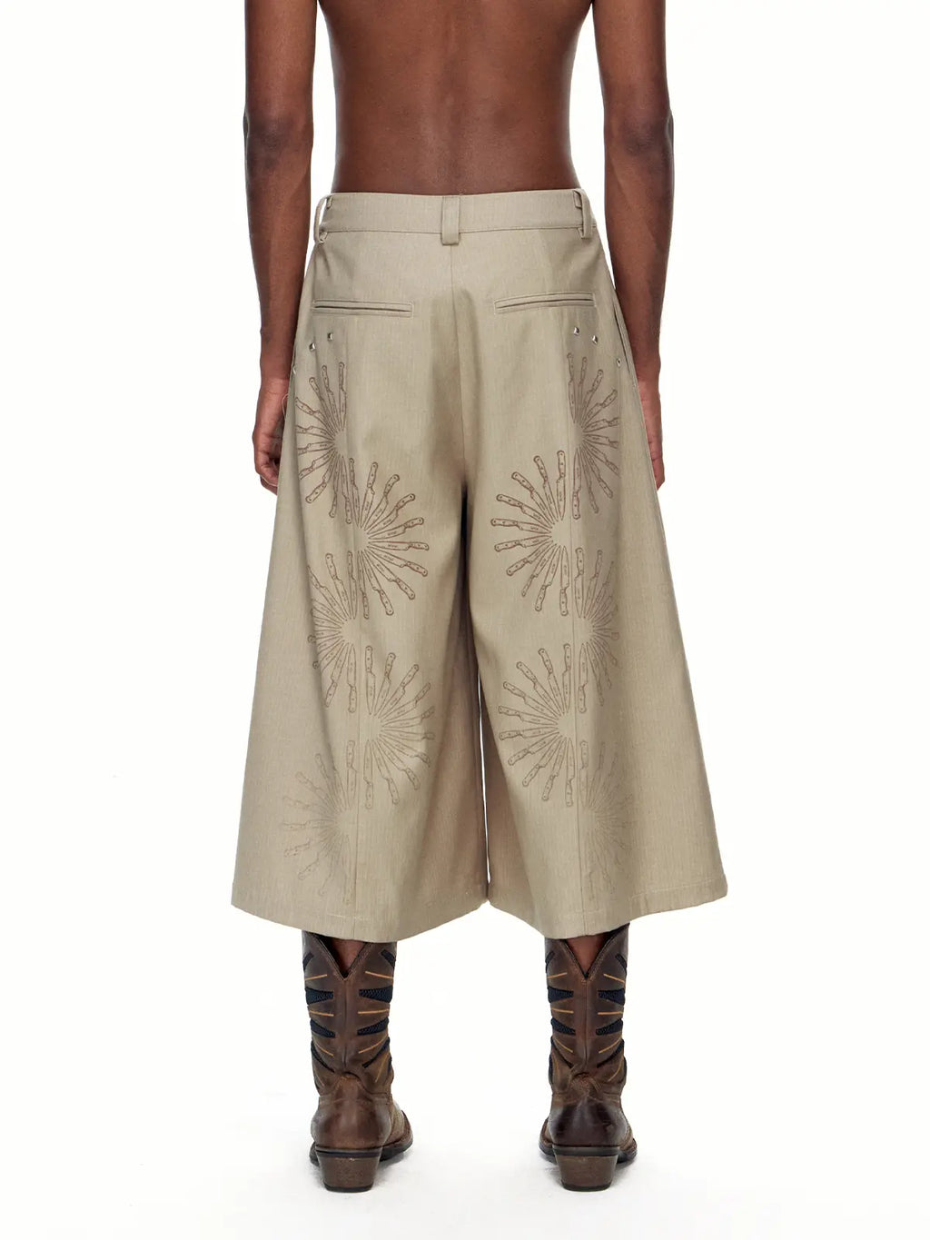 EMO "Filtered Words" Wide Leg Trousers