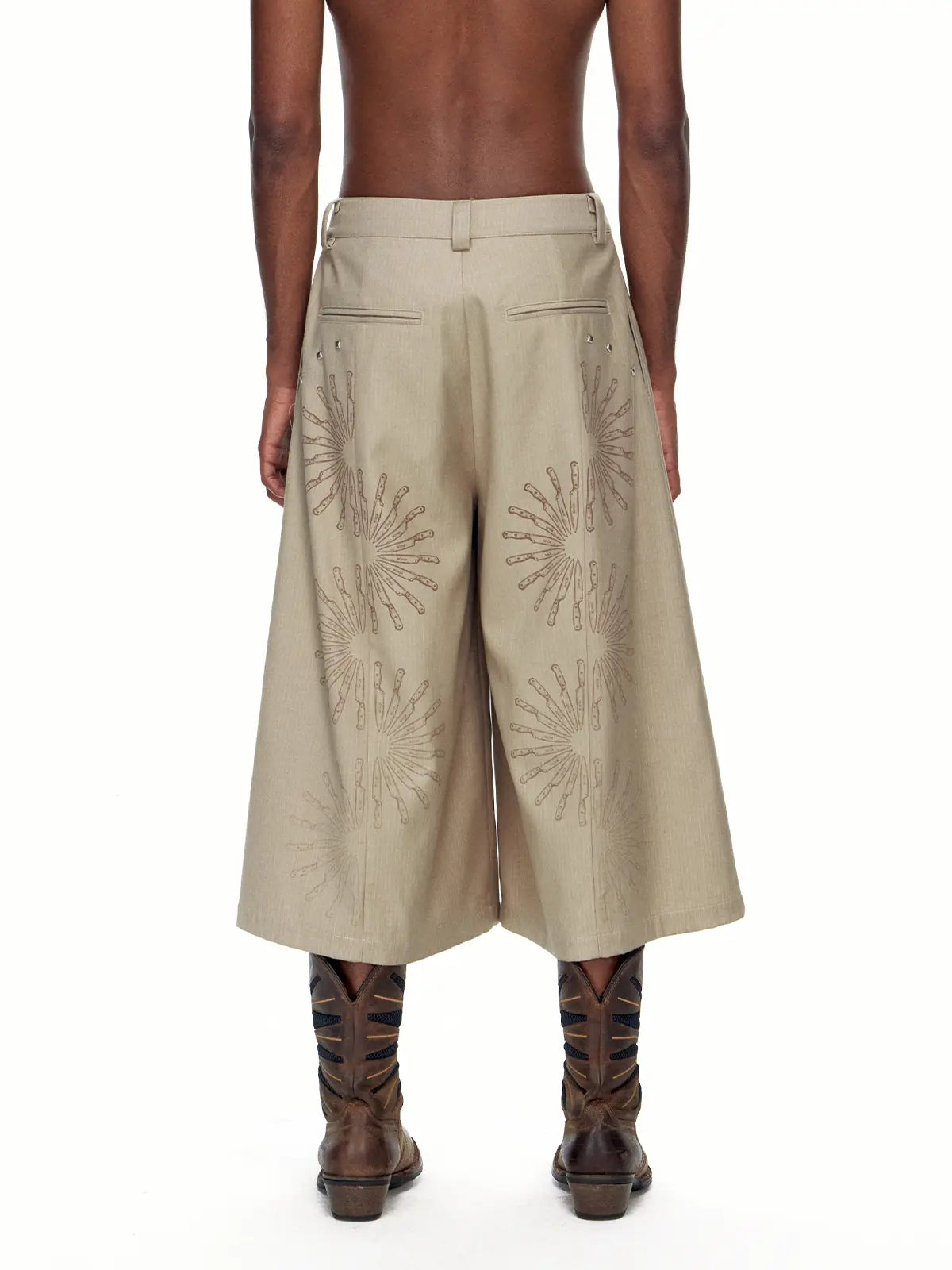 EMO "Filtered Words" Wide Leg Trousers