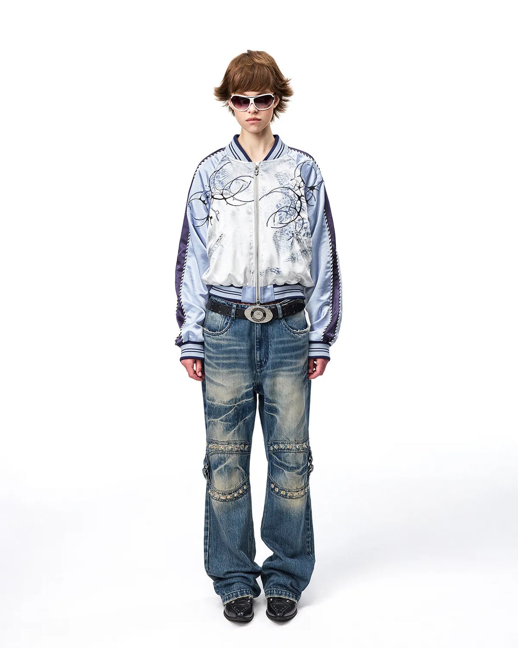 EMO Snowstorm Print Sukajan Jacket