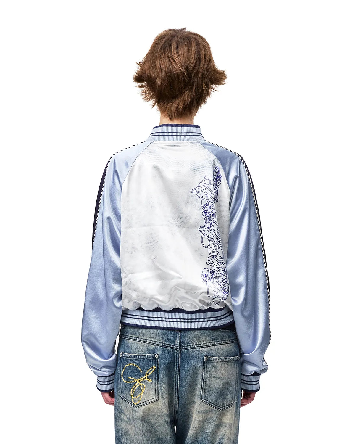 EMO Snowstorm Print Sukajan Jacket