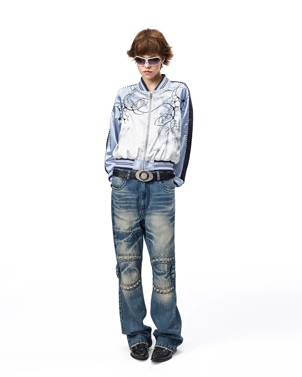 EMO Snowstorm Print Sukajan Jacket