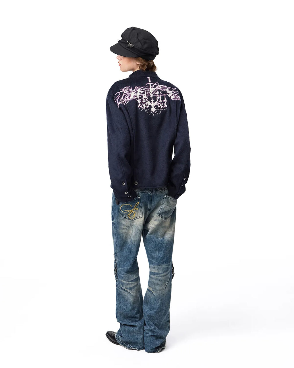 EMO Square Studded Slim Fit Jeans