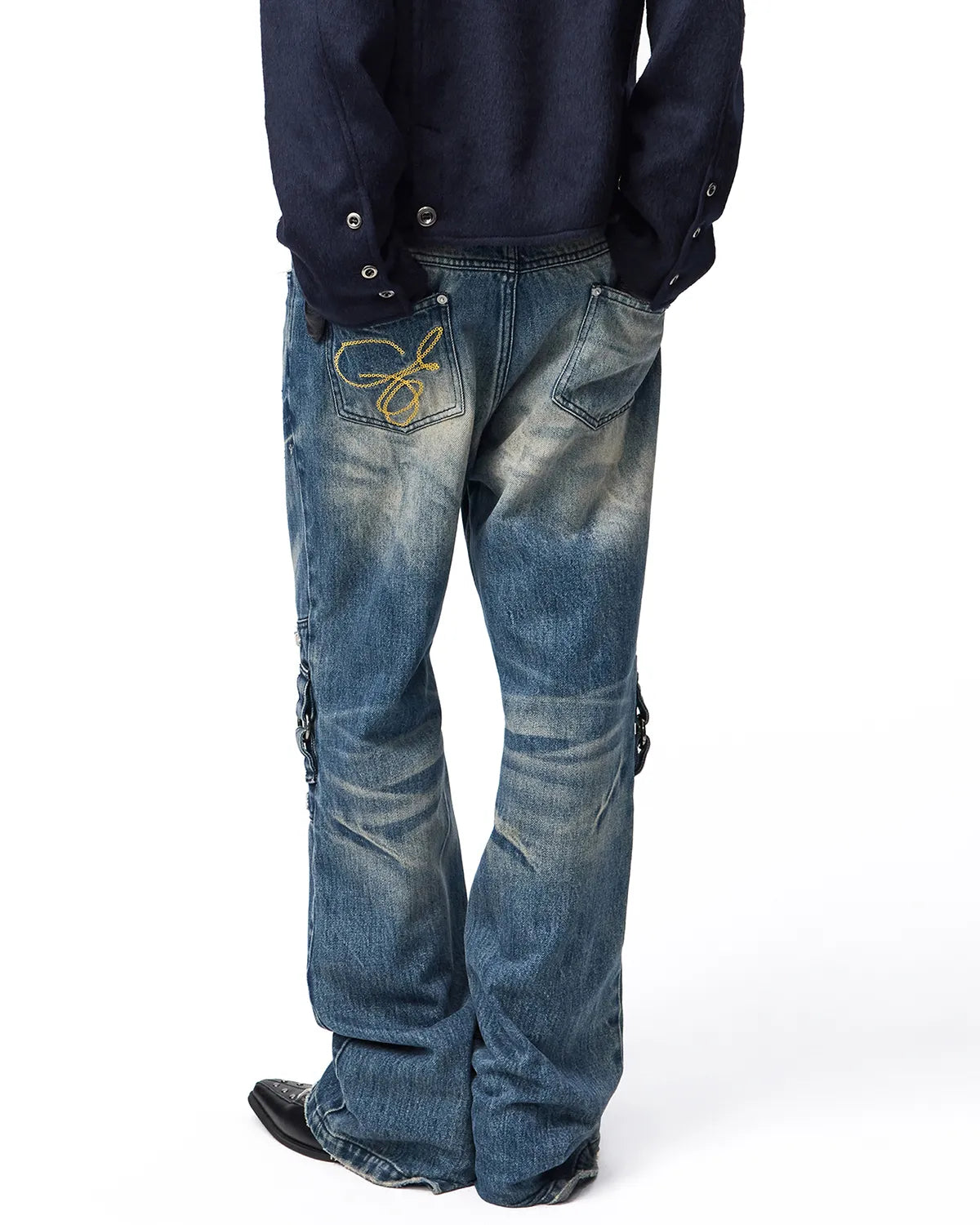 EMO Square Studded Slim Fit Jeans