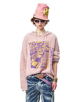 EMO Train Jacquard Faux-Mink Hoodie Front View