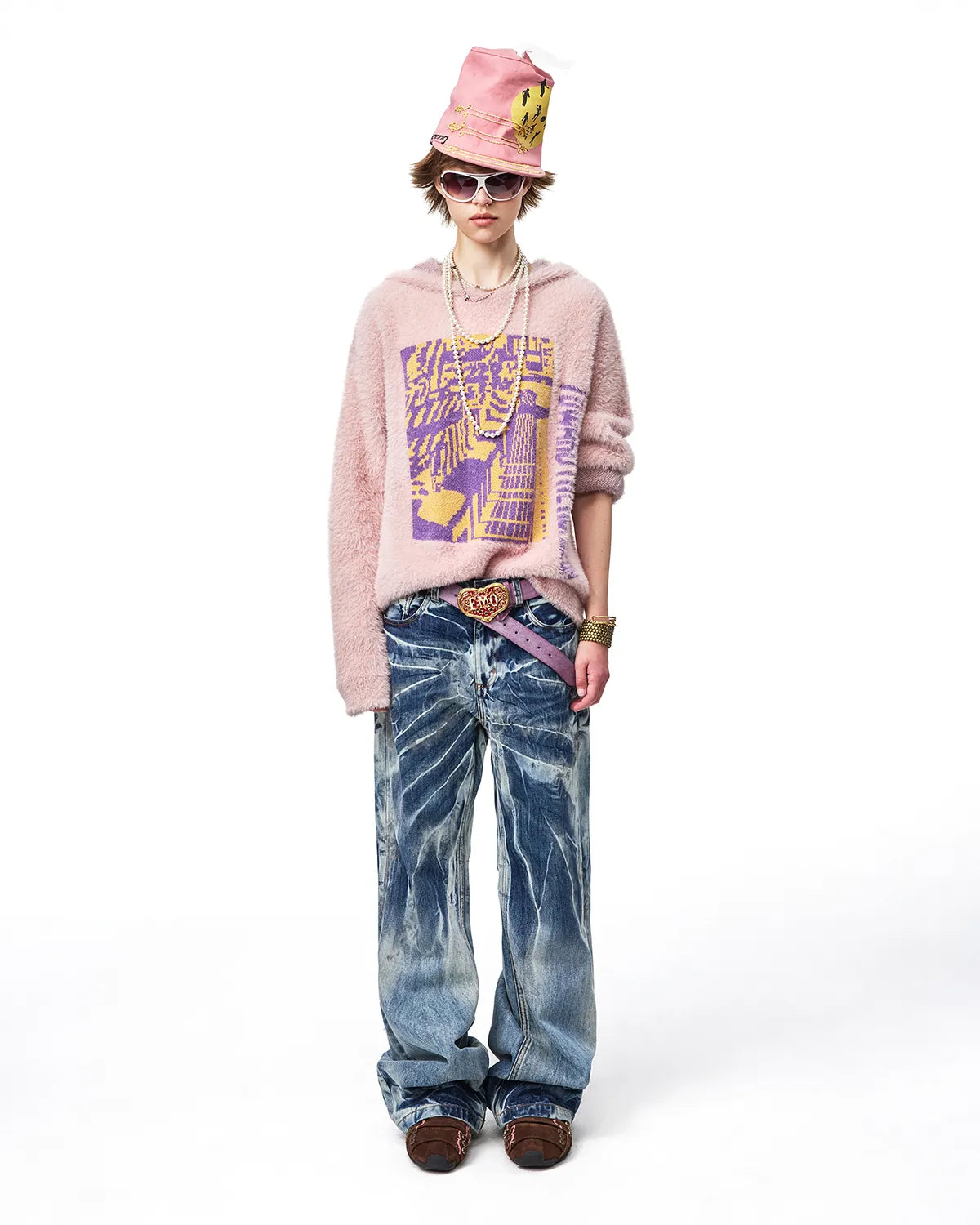 EMO Lightning Wash Wide-Leg Jeans