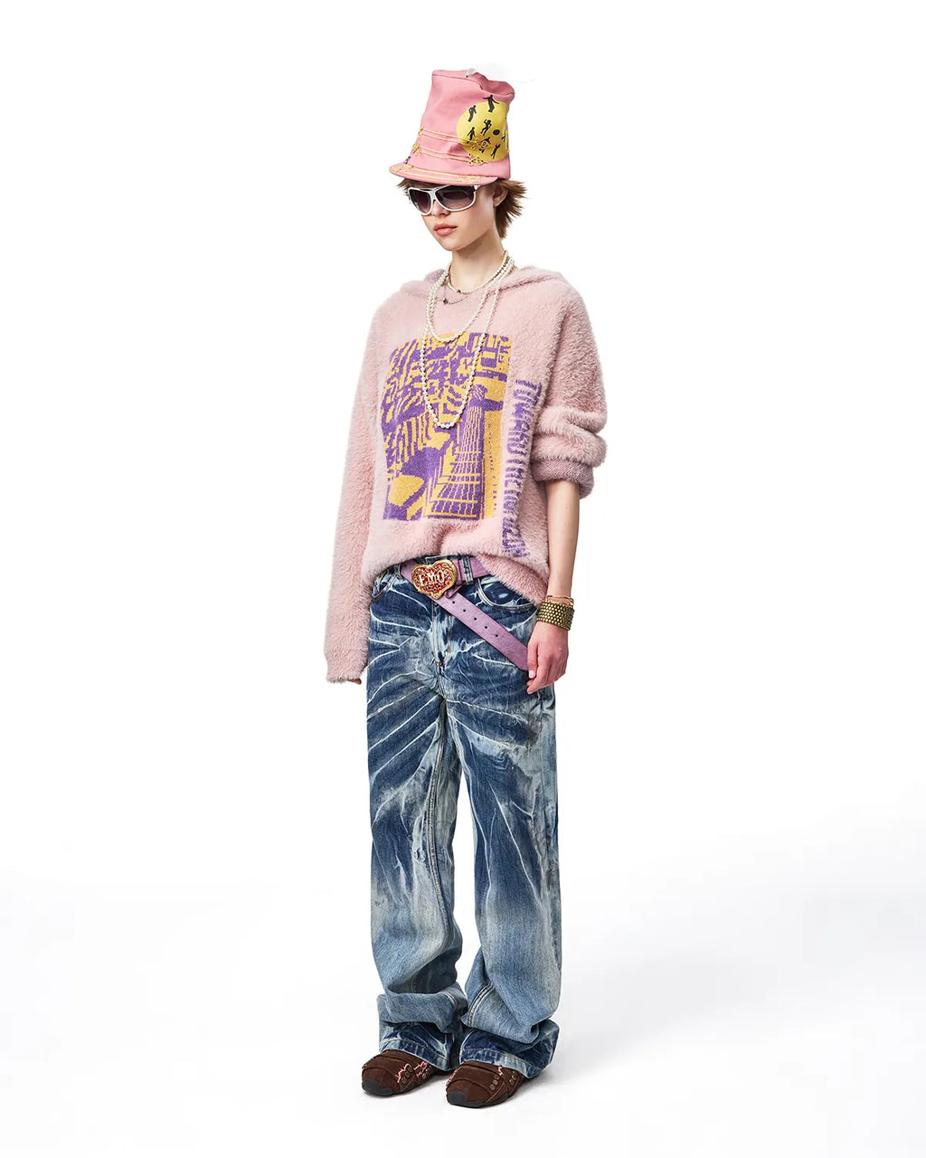 EMO Lightning Wash Wide-Leg Jeans