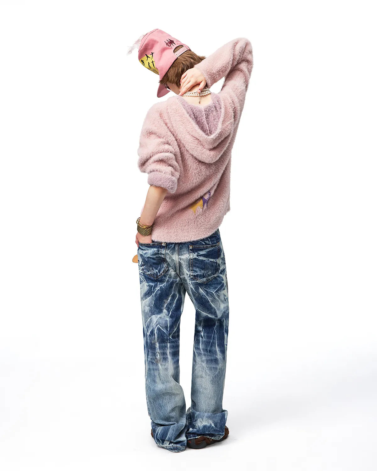 EMO Lightning Wash Wide-Leg Jeans