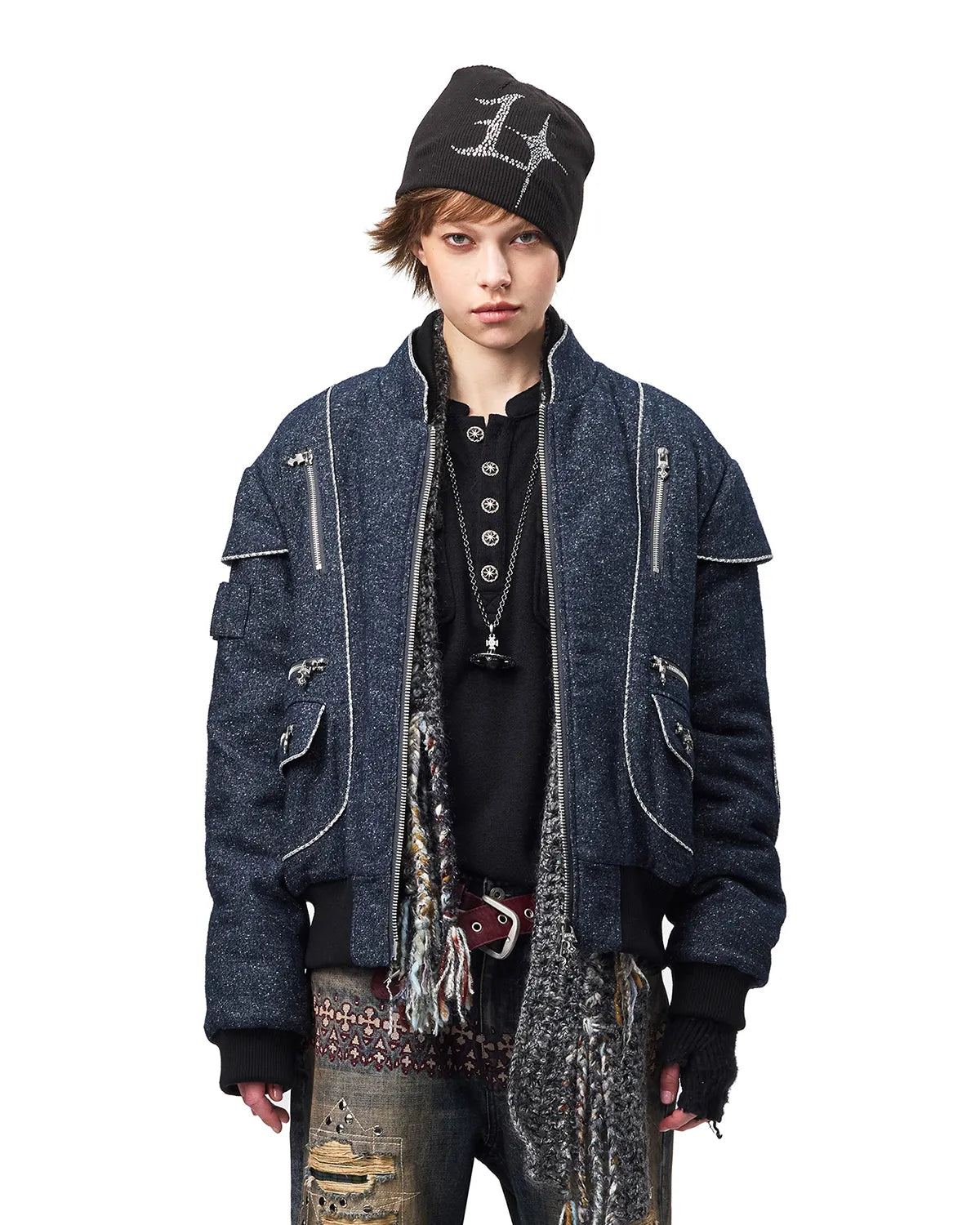 EMO Panelled Brushed Flight Jacket
