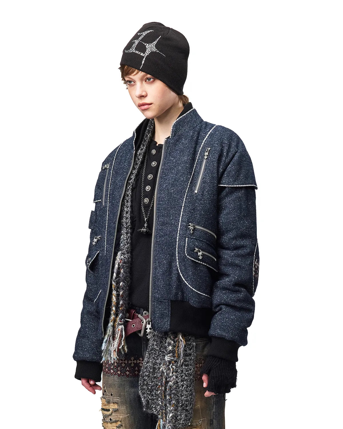 EMO Panelled Brushed Flight Jacket