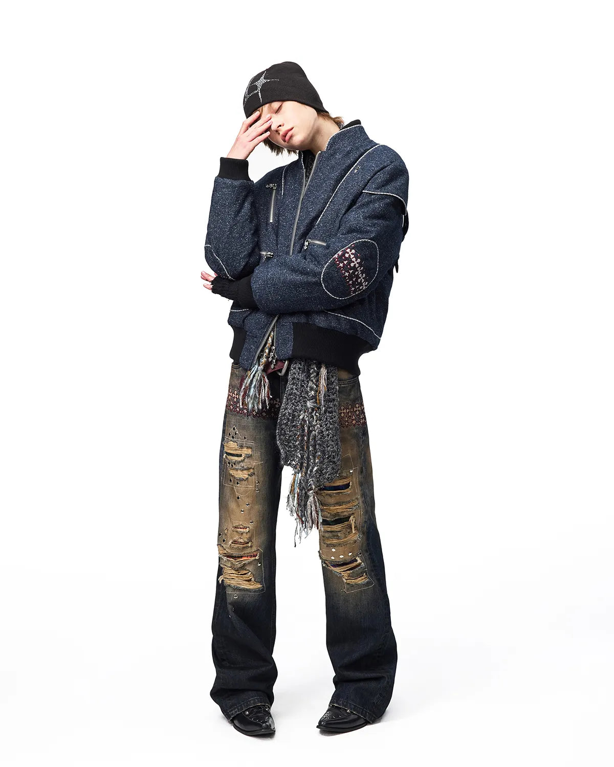 EMO Panelled Brushed Flight Jacket