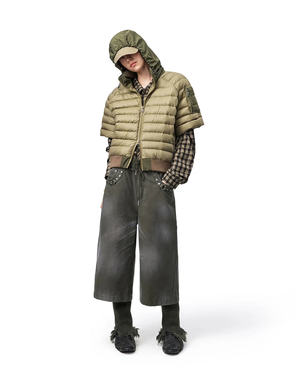 EMO Detachable Sleeve Puffer Jacket
