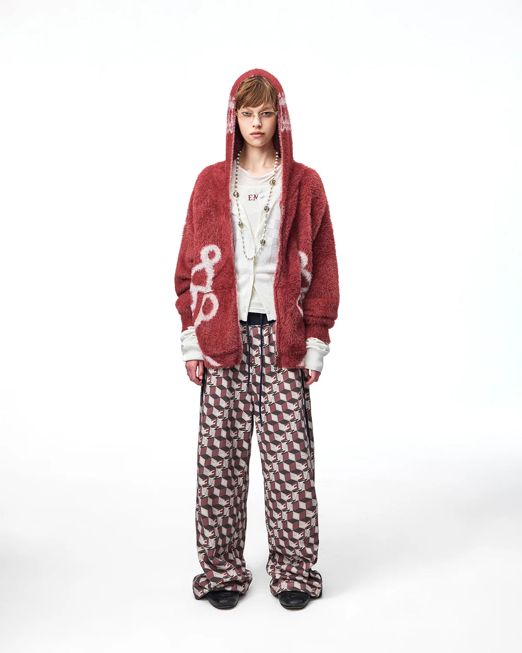 EMO Napoleonic Jacquard Hooded Cardigan